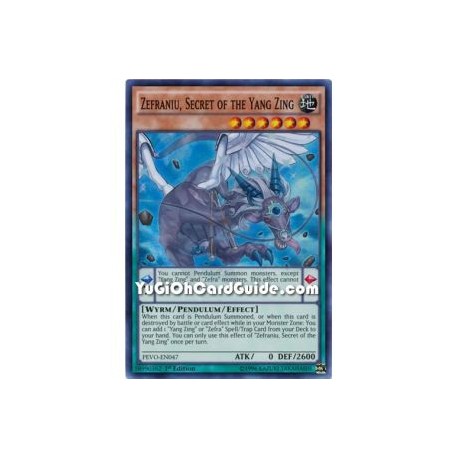 Zefraniu, Secret of the Yang Zing (Super Rare)